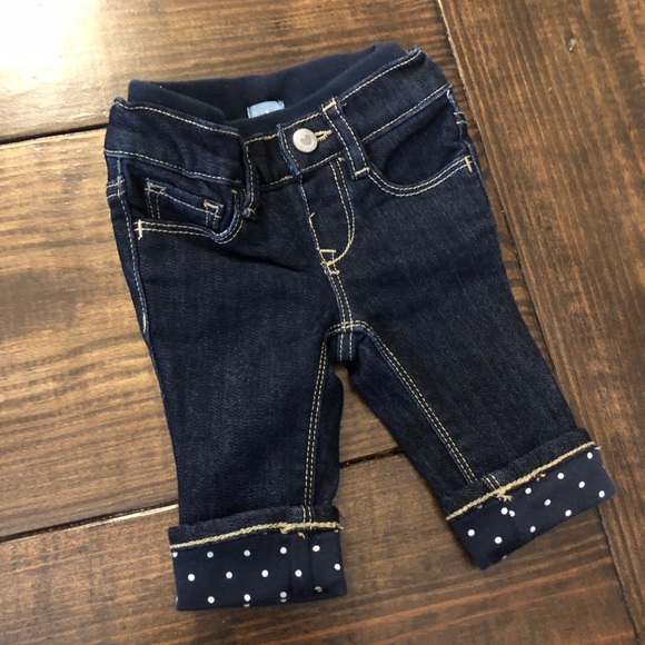 Baby gap lined stretchy jeans 0-3 months - Picture 1 of 4